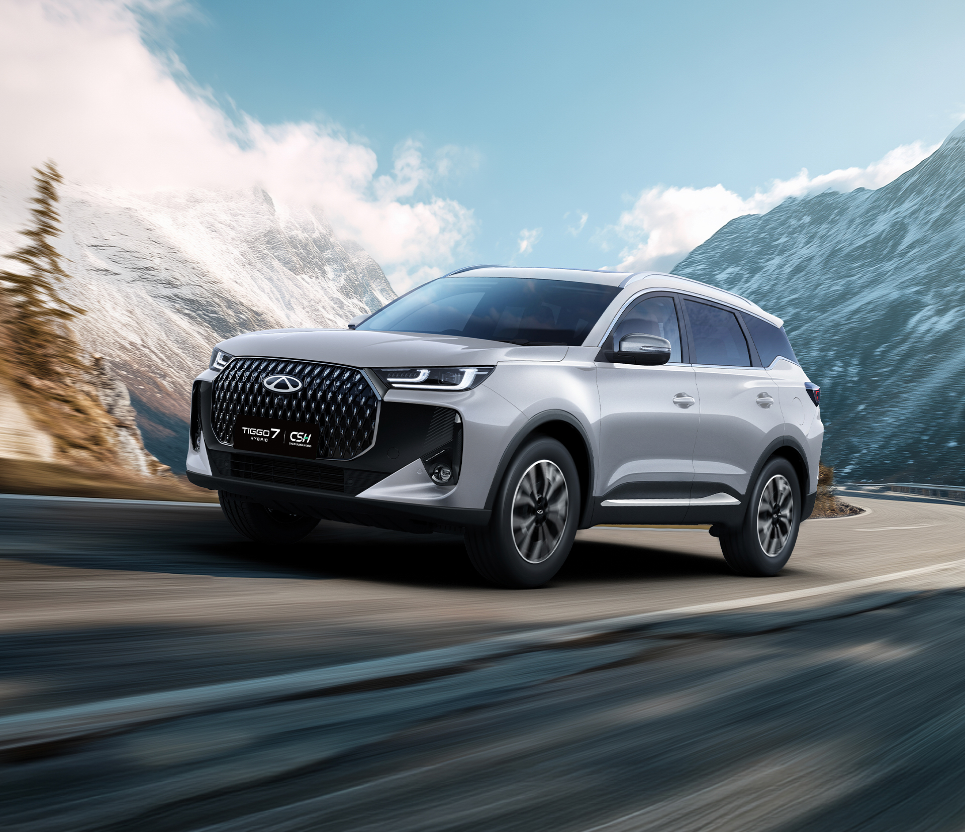 CHERY TIGGO 7 HEV w kolorze Platinum Silver